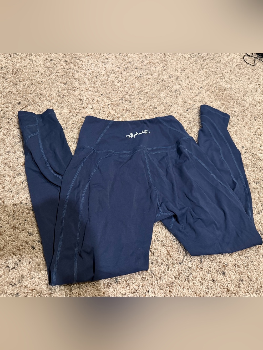 Alphalete Deep Navy Sculpting High-Waist Leggings